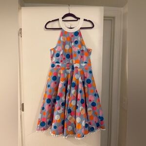 Girls' Multicolor Polka Dot Halter Dress